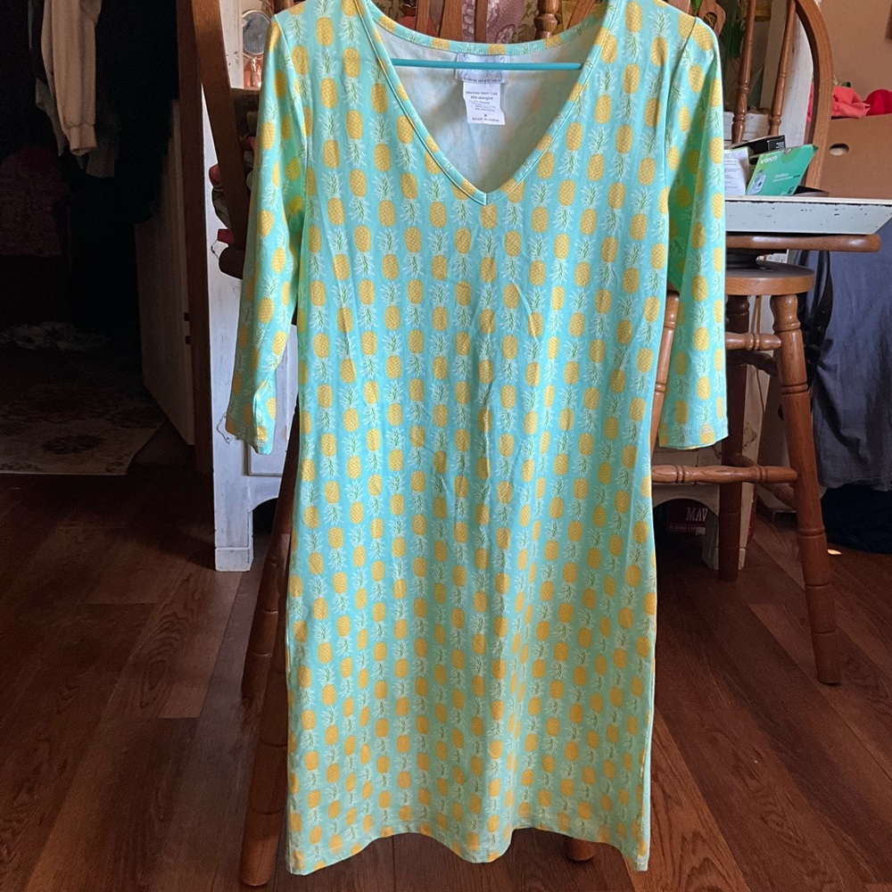 Serendipity size small pineapple, print dress